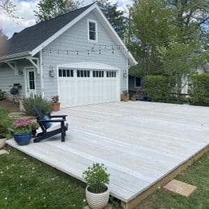 Composite decking alternative: LumberCon Concrete Lumber deck